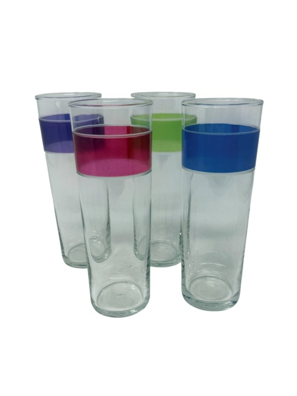 Vintage Libbey Vienna Stripe‎ Highball Glasses Set Mid Century Barware 1960s